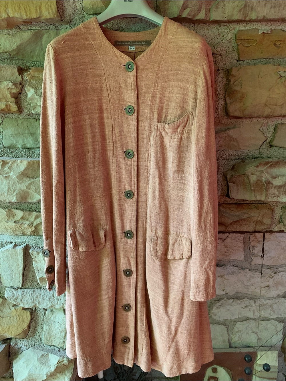 J Morgan Puett Peach Silk Dress/Jacket